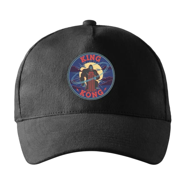 Sapka Legendary King Kong felhőkarcolón Retro Éjszakai Jelvényben