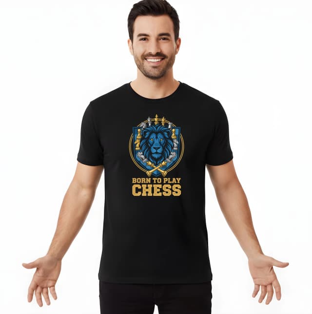 Férfi póló, Royal Power of Chess (A sakk királyi ereje) Született sakkjáték
