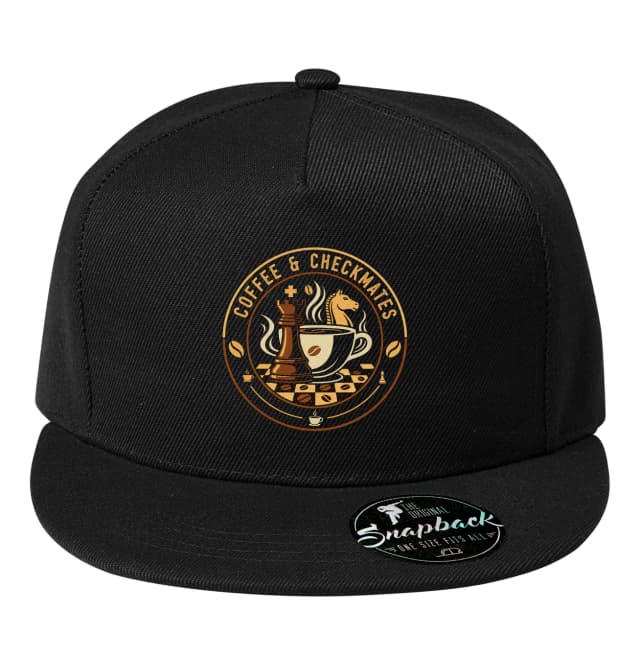 Snapback sakk és kávéscsésze stratégia sakk-matt és barátság