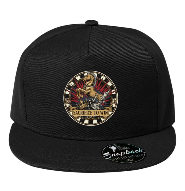 Snapback Chess Knight Sacrifice a Crown megnyeréséért Eltökéltség és áldozatvállalás