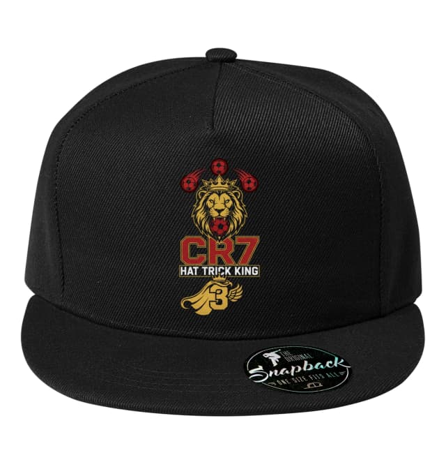 Snapback CR7 Hat Trick King Golden Lion Crown és Triple Glory futball ikonok