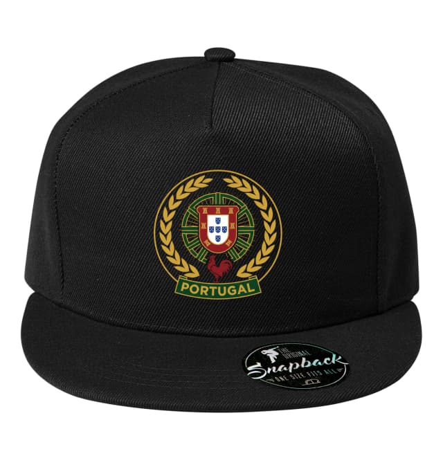 Snapback Portugál Szív Arany Koszorúban Barcelos Kakas és Football Pride