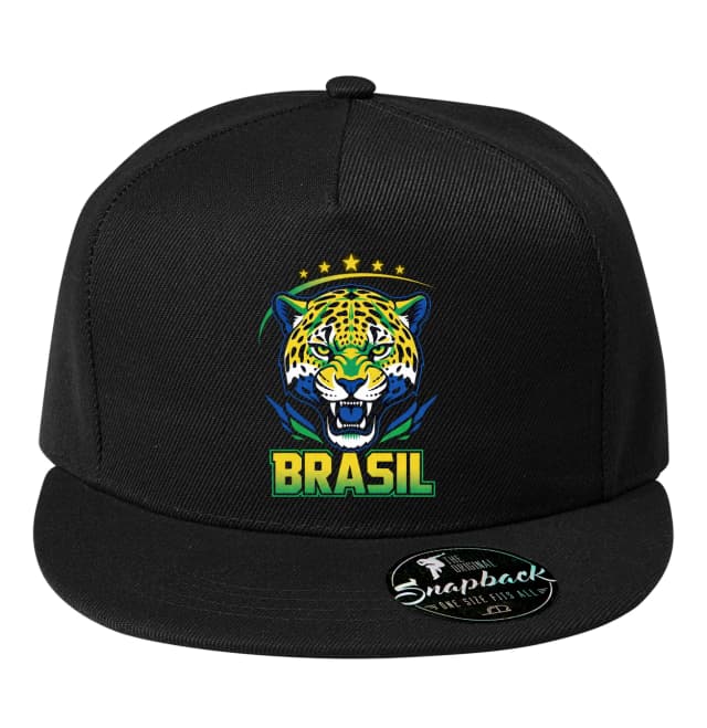 Snapback Wild Jaguar Brasil arany és zöld futball-labda erő jelképe