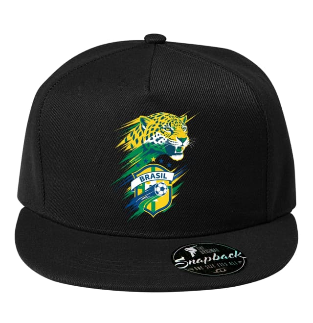 Snapback Wild Jaguar Brazil Power Samba és Arany Football Shield
