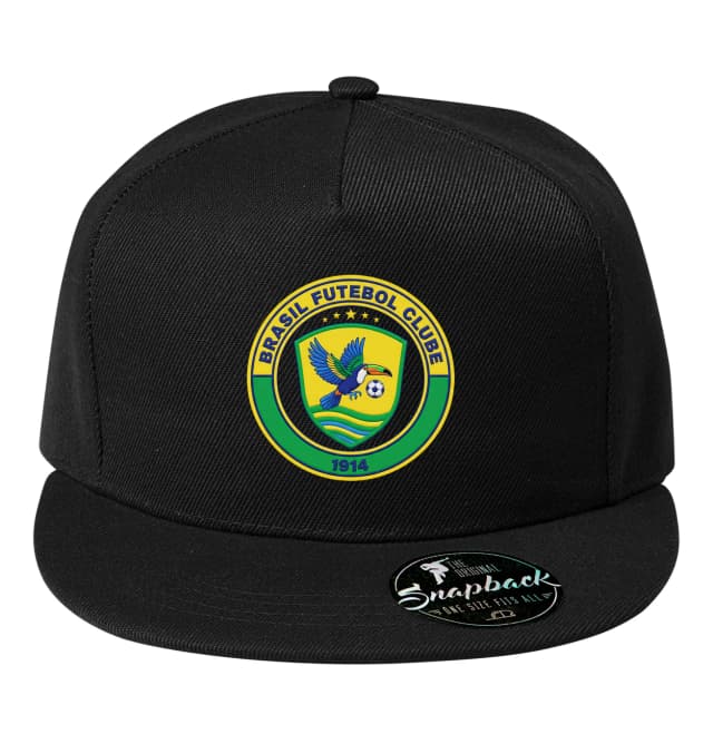 Snapback Brazil tukán trópusi futball emblémája energiahullámokkal és 1914-es évvel
