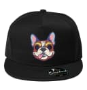 Snapback aranyos francia bulldog vicces homlokkal és kilógó nyelvvel