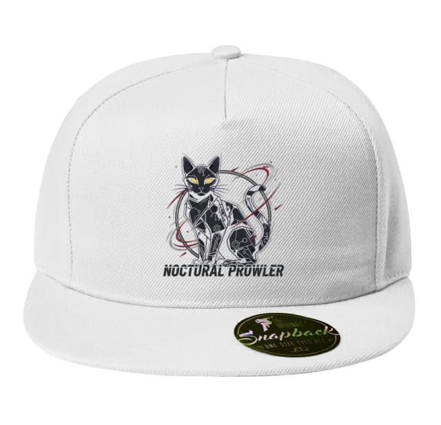 Snapback Night Kibernetikus Fekete Macska Árnyvadász Ragyogó Szemekkel