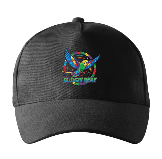 Cap Tropical Budgie Beat Colorful Parrot Neon Rhythms And Retro Energy