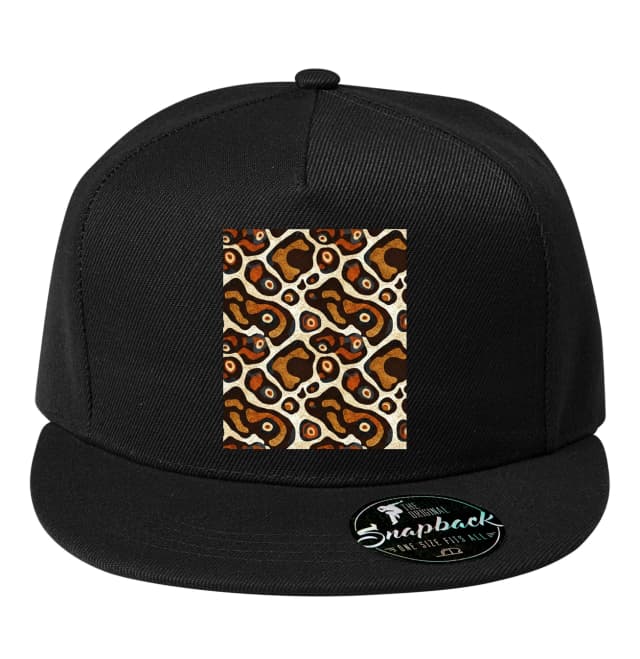 Snapback sapka Földszínű Barna Szemek Ball Python Retro Organikus Minták Meleg Tónusok