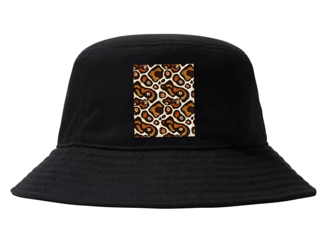 Kalap Földszínű Barna Szemek Ball Python Retro Organikus Minták Meleg Tónusok