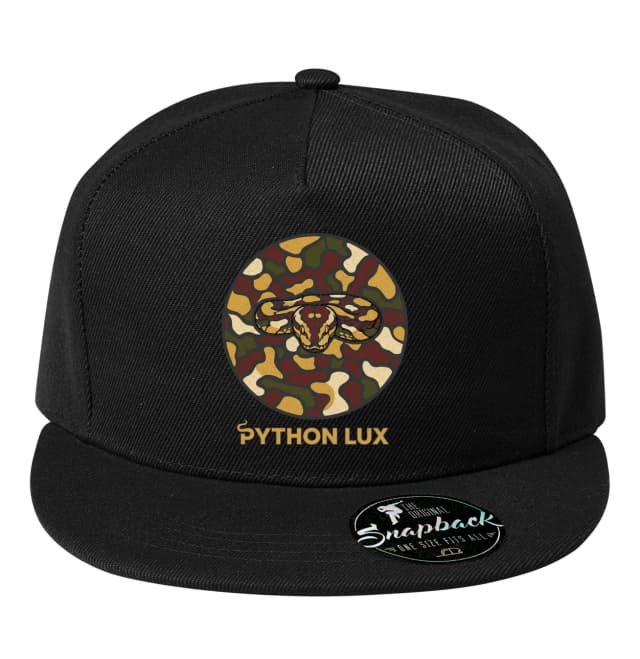 Snapback Night Camouflage Python Lux Exkluzív Ball Python Minták Földszínekben