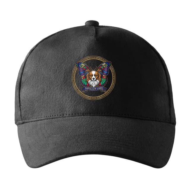 Cap Papillon pillangófülek színes arany mandala kutyaportré rajongóknak
