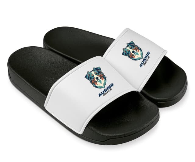 Aussie Merle papucsok Modern stilizált ausztrál juhászkutya portré szerelmeseknek