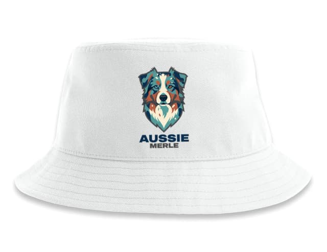 Aussie Merle kalap Modern stilizált ausztrál juhászkutya portré szerelmeseknek