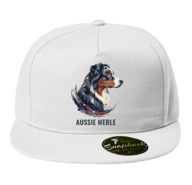 Aussie Merle sapka, dinamikus kék merle portré, absztrakt foltokkal