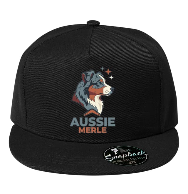 Snapback Wild Aussie Merle stilizált ausztrál juhászkutya portré