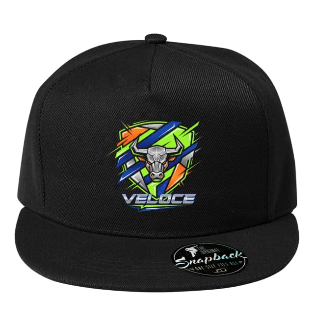 Snapback Lightning Bull Veloce Aggressive Geometria Neon Power Luxury Speed sapka