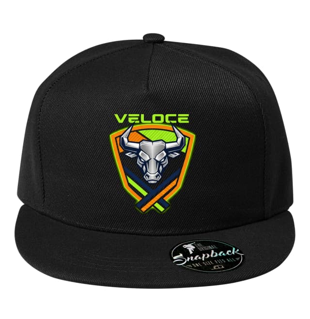 Snapback Aggressive Bull Shield Veloce Neon Emblémával A Sebességért és Teljesítményért