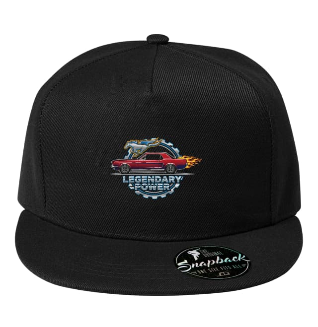 Snapback Legendary Power Classic Coupe Wild Horse Flames And Speed