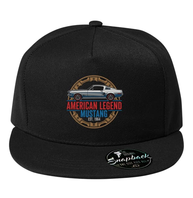 Snapback klasszikus amerikai legendás Mustang Silhouette sapka 1964-ből