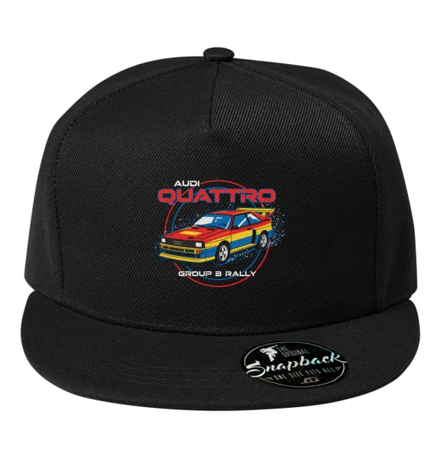 Snapback Audi Quattro B csoport Retro Rally ikon motor üvöltés és por