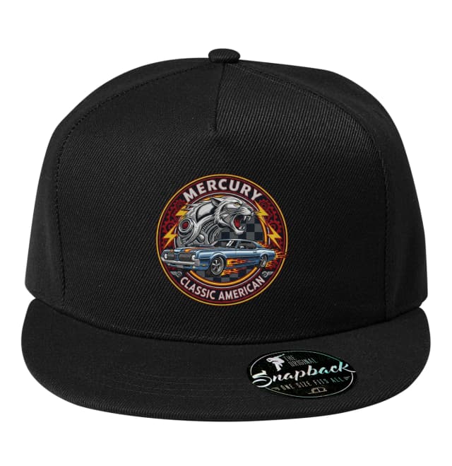 Mercury Cougar Classic American Snapback sapka Klasszikus American Predator sapka lángokkal és villámlással