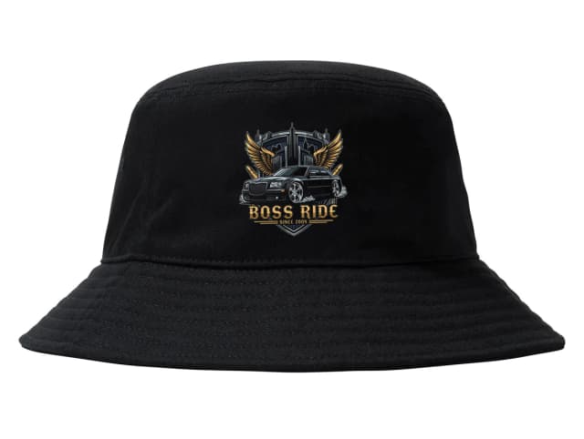 Boss Ride kalap, az utak városi királya, arany szárnyakkal és eleganciával