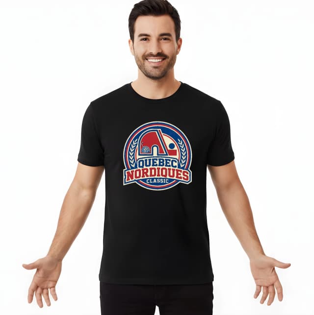 Férfi Quebec Nordiques Retro Legendary Hockey Icon City póló