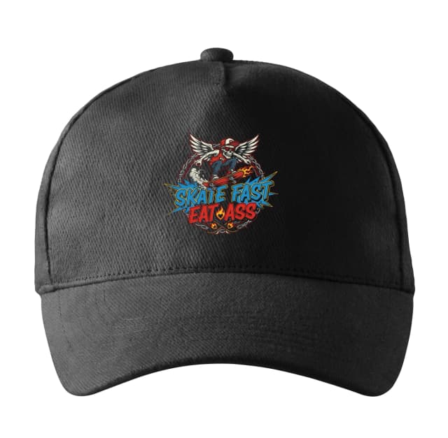 Skate Fast Cap Angel Skatehorse Tüzes Stílusú Csontvázzal és Adrenalinnal