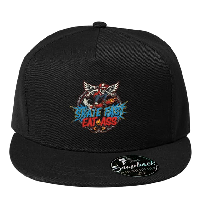 Snapback Skate Fast Angelic Skateor With Skeleton Fiery Stílus és Adrenalin