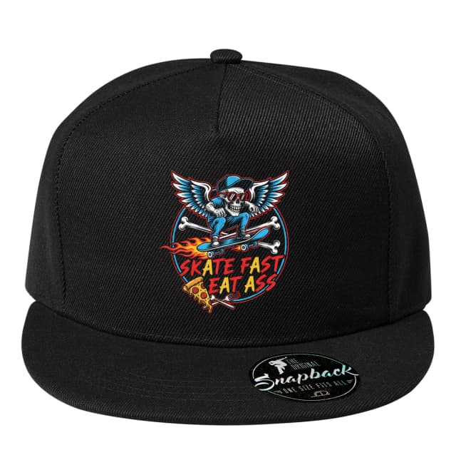 Snapback Skull Skate Fast Wings Gördeszka Pizza And Hot Ride