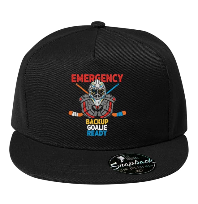 Snapback Vészhelyzeti Tartalék Jégkorong Kapus Készen Áll a Megmentésre