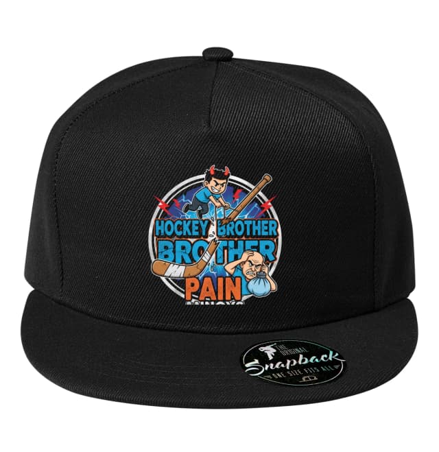 Snapback Hockey Brothers Brotherly Revenge Broken Hockey Stick And Pain