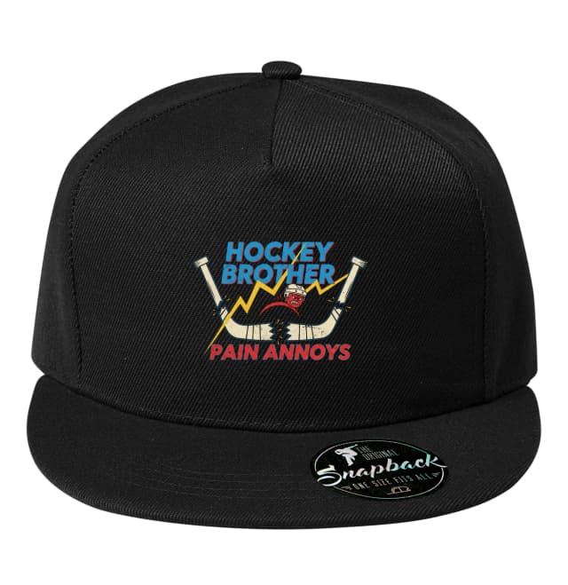 Snapback Hockey Brother Dühös Játékos Törött Hokiütő És Villám