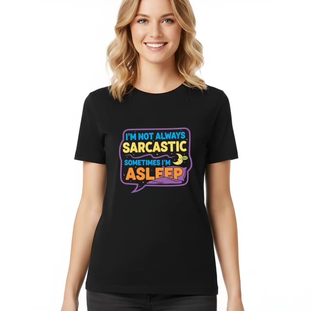 Női póló Sarcastic Sleepers Club Nem vagyok mindig szarkasztikus, csak alszom