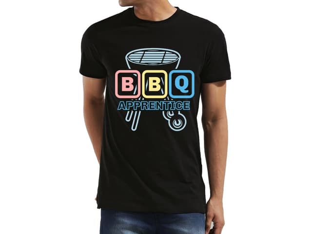 Férfi zöld BBQ póló