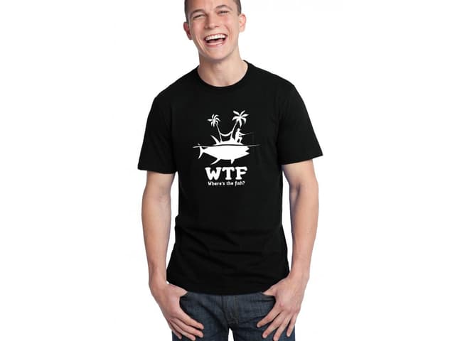 Férfi póló Horgászat WTF
