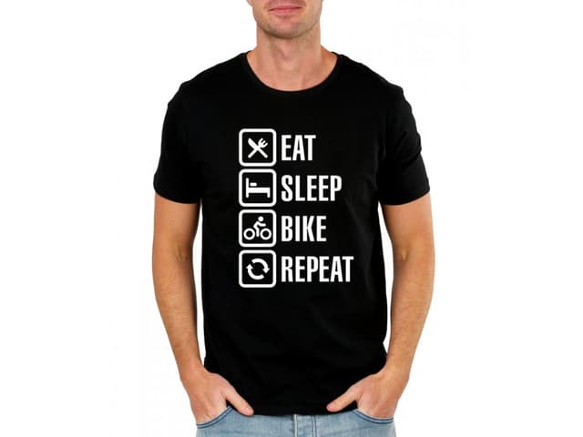 Férfi póló Eat Sleep Motorcycle Repeat