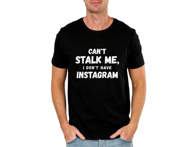 Férfi póló Nem követhetsz engem, nincs Instagramom