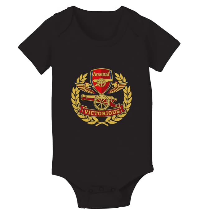 Arsenal győzelmi címer ágyúval és aranykoszorúval, gyermekpontok